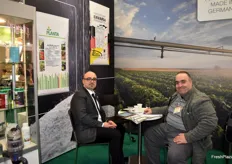 Mr. Nassab and Mr. Panissian at the booth of Plante Düngemittel GmbH